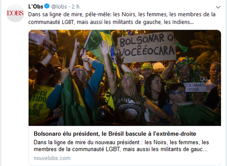 #Bresil  #Bolsonaro sans commentaires…