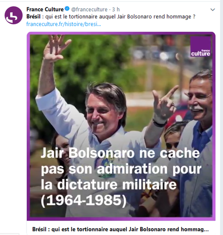 #Bresil  #Bolsonaro sans commentaires…