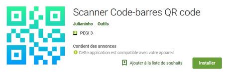 Application Android : Scanner Code-barres QR code Application Android : Scanner Code-barres QR code