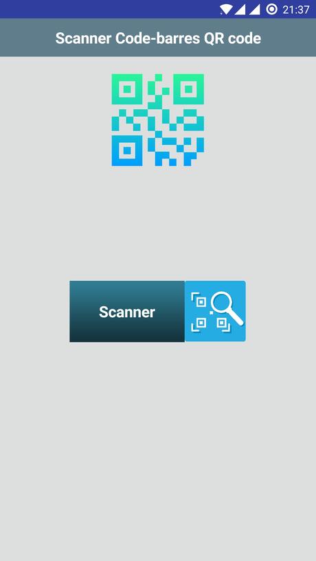 Application Android : Scanner Code-barres QR code Application Android : Scanner Code-barres QR code
