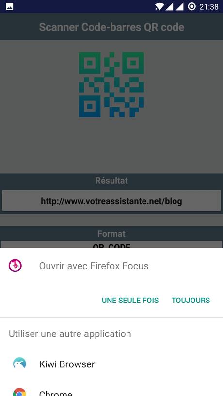 Application Android : Scanner Code-barres QR code Application Android : Scanner Code-barres QR code