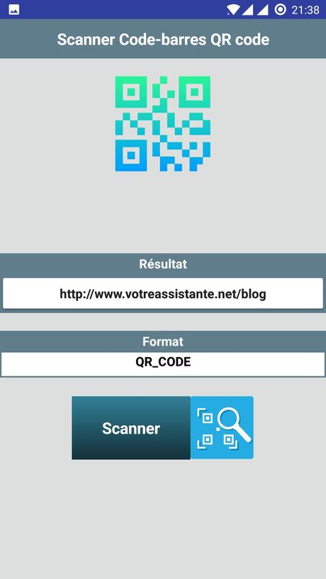 Application Android : Scanner Code-barres QR code Application Android : Scanner Code-barres QR code