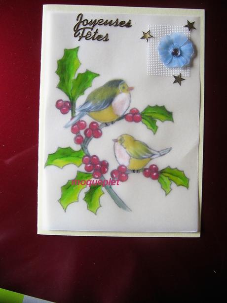 Mes ouvrages - mes cartes en perga Noel - 09