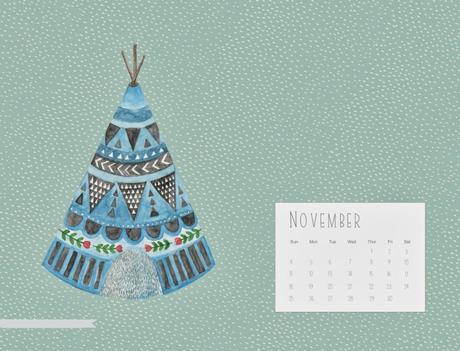 Calendrier novembre 2018 – November 2018 calendar wallpaper