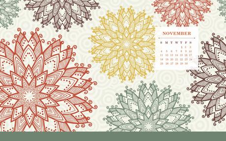 Calendrier novembre 2018 – November 2018 calendar wallpaper