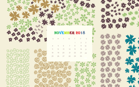 Calendrier novembre 2018 – November 2018 calendar wallpaper