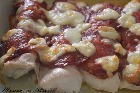 Escalopes de dinde gratinées au chorizo