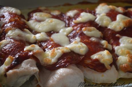 Escalopes de dinde gratinées au chorizo