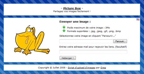 Script Upload Hebergement Image