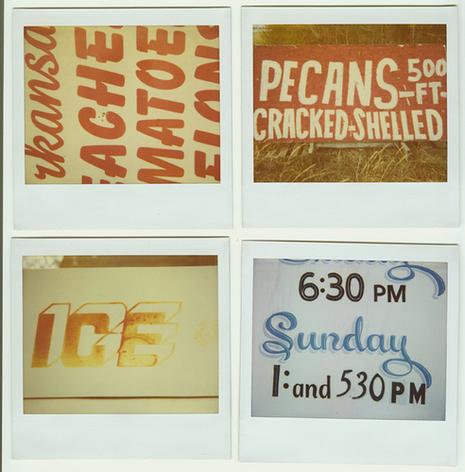 Vernacular Typography Polaroids