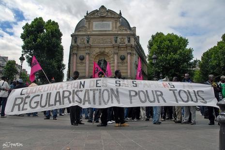 Manifestations Parisiennes de Sans-Papiers.