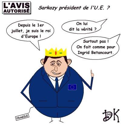 Tags : Nicolas Sarkozy, président de l'Union Européenne, UE, U.E., Constitution Européenne, Canard Enchaîné, omni-président, Bruxelles,médias serviles, J.O. de Pékin, JO, Jeux Olympiques, cérémonie d'ouverture, Dalaï Lama, Amabassadeur chinois, Chihuahua, France, dessin humour