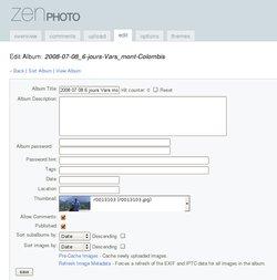 Imagemagick Zenphoto pour votre galerie photo script envoi