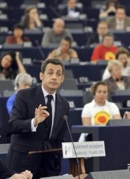 Sarkozy face au Parlement européen