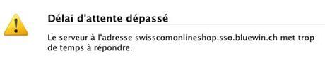 Online Swisscom shop: out of order ?
