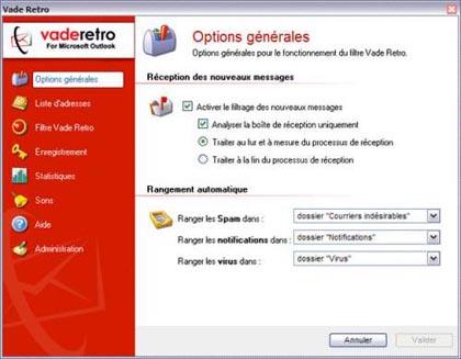 AntiSpam téléchargez Vade Retro Desktop