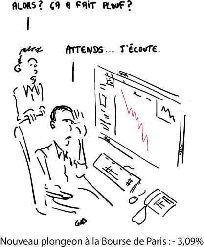 Nouveau plongeon à la Bourse de Paris