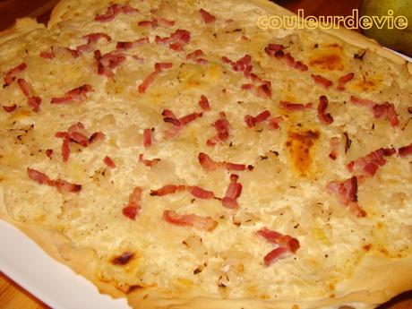 Tarte flambée alsacienne ou Flammekueche