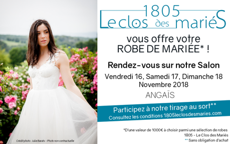{ Coup de projecteur } Gagne ta robe de Mariée avec 1805 – Le Clos des Mariés ! { Coup de projecteur } Gagne ta robe de Mariée avec 1805 – Le Clos des Mariés !