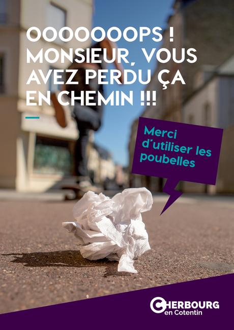 Cherbourg - MERCI D'UTILISER LES POUBELLES - PROPRETÉ : UNE NOUVELLE  CAMPAGNE DE COMMUNICATION ! - Paperblog