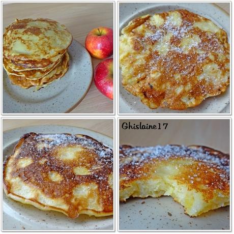 Pancakes aux pommes et fromage blanc