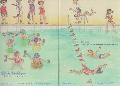 Nager, flotter, sourire et réfléchir dans la merveilleuse piscine de Geneviève Casterman