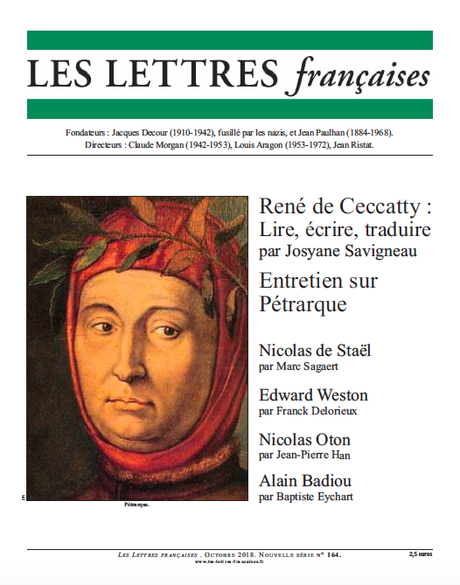 N° 164 – Les Lettres Françaises d’octobre 2018 N° 164 – Les Lettres Françaises d’octobre 2018