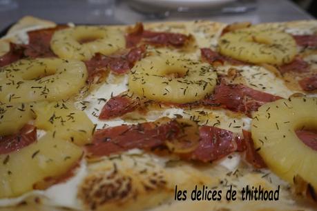 pizza ricotta et ananas