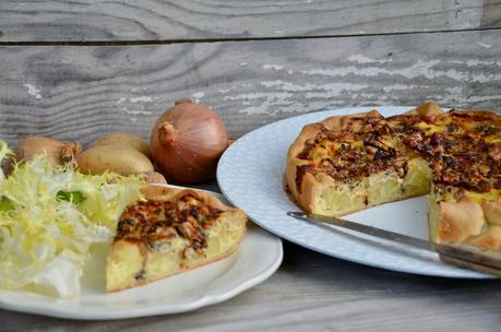 Quiche au noix et roquefort