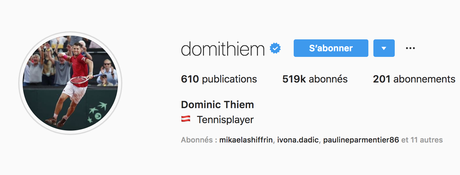 Notre « InStargram » de la semaine : Dominic Thiem