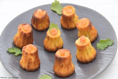 Cannelés saumon et fromage frais ail et fines herbes