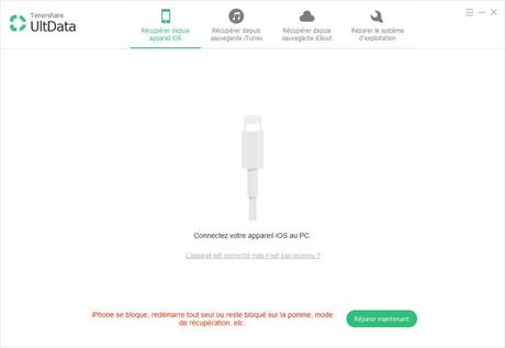 Tenorshare UltData : récupérer des données supprimées de l’iPhone