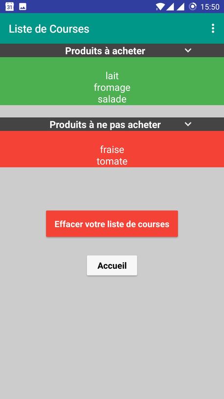 Application Android : Liste de Courses – Shopping List Application Android : Liste de Courses – Shopping List