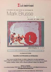 Galerie Luc Berthier  exposition Mark Brusse 23 Novembre au 22 Décembre 2018