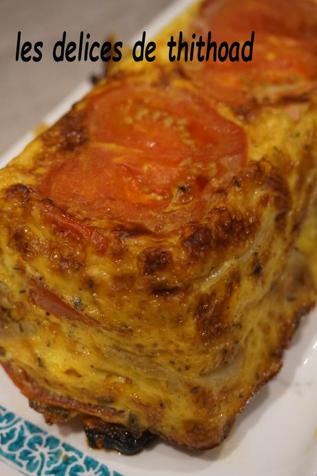 terrine de topinambours, mozzarella et tomates