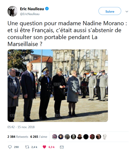 Nadine, la Marseillaise et le portable Nadine, la Marseillaise et le portable