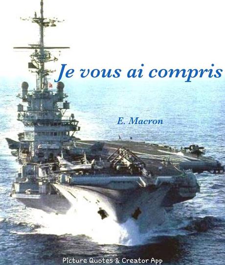 Pour faire un (simili) mea culpa il lui faut,au moins, un porte-avions ! C'est beau l'humilité