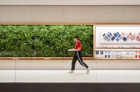 Comme tous les Apple Store, Apple Champs-Élysées est alimenté à 100 % par des énergies renouvelables.