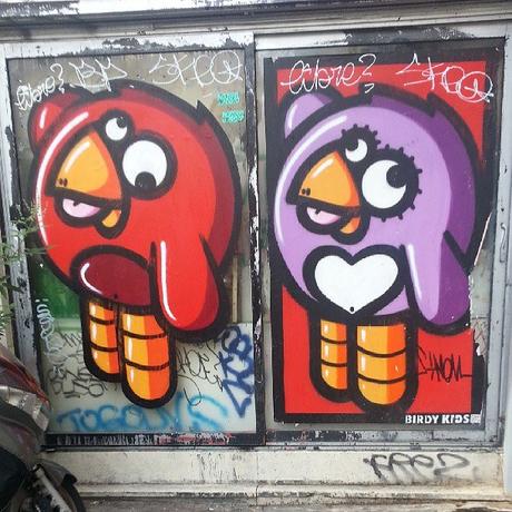 Paris Street Art : les oiseaux colorés de Birdy Kids