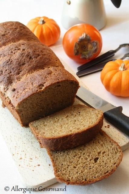 Brioche au potimarron et aux épices { sans gluten, sans lait, sans œufs }