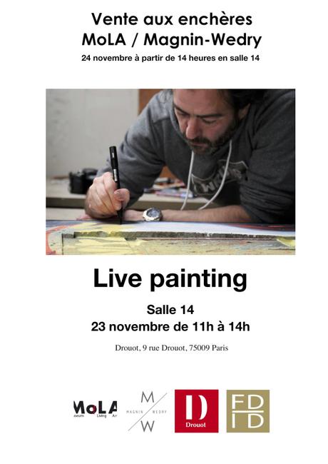 Live painting à Drouot le 23/11