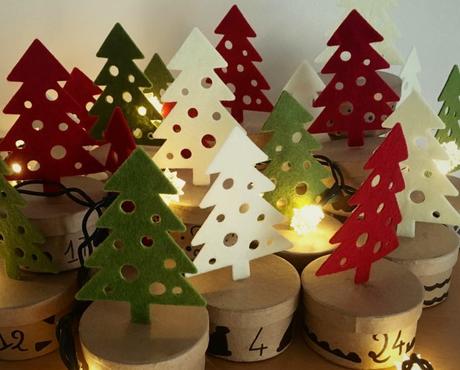 Calendrier de l'avent forêt de sapins