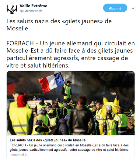 je n’en ai pas fini de recenser les traces de brun sur les #giletsjaunes…