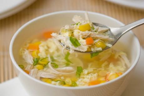 Recette soupe de poulet aux oeufs ww