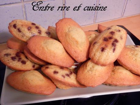 Madeleines extras aux pépites de chocolat (ou aux raisins secs)