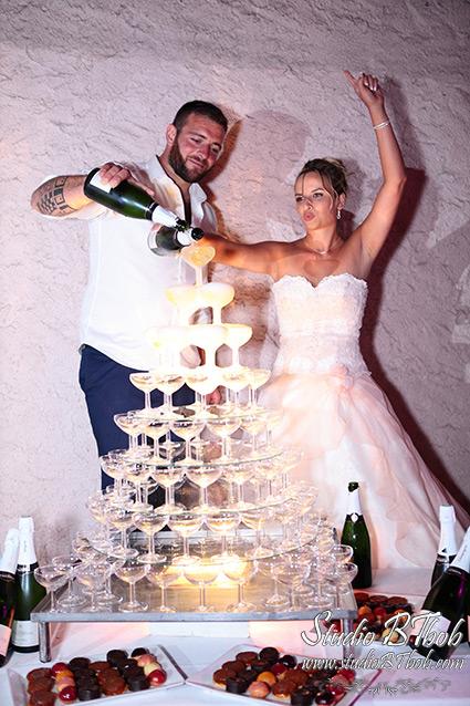 Fontaine de champagne mariage