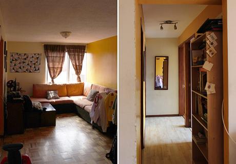 La transformation d’un appartement étudiant, sombre et étroit, en lieu de vie lumineux et très polyvalent