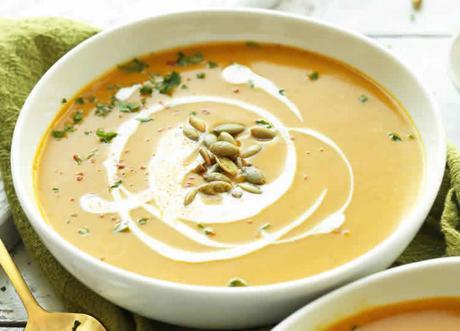 Soupe de butternut lait de coco et curry
