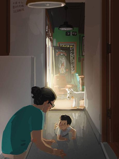 Blue, le papa célibataire qui illustre sa vie quotidienne avec son fils Blue, le papa célibataire qui illustre sa vie quotidienne avec son fils