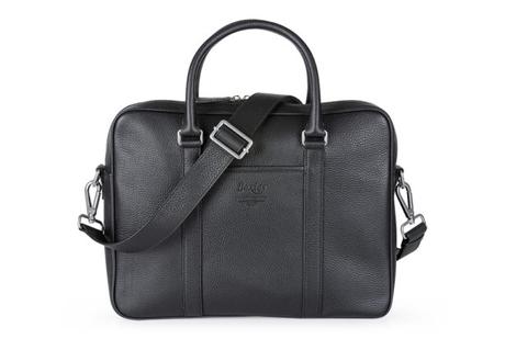 Porte-documents en cuir pleine fleur foulonné avec bandoulière